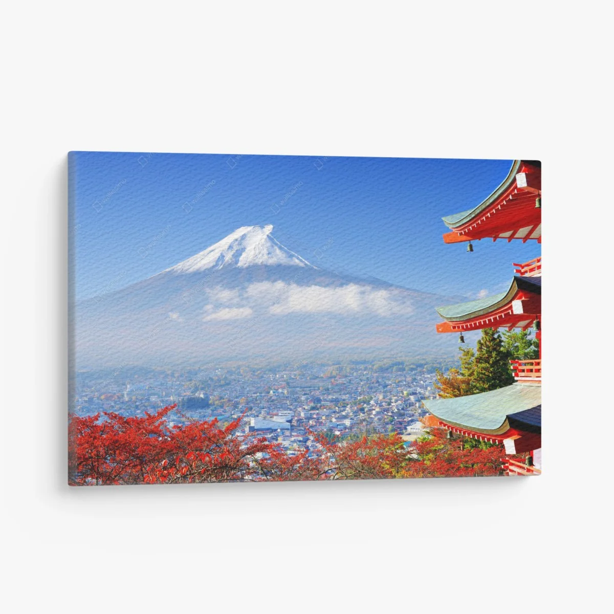 Leinwandbild Mount Fuji pagode herbstblick – Wallnifity® Leinwandbild Mount Fuji pagode herbstblick – Wallnifity®