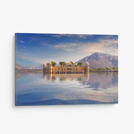 Leinwandbild Jal Mahal am ruhigen See – Wallnifity®
