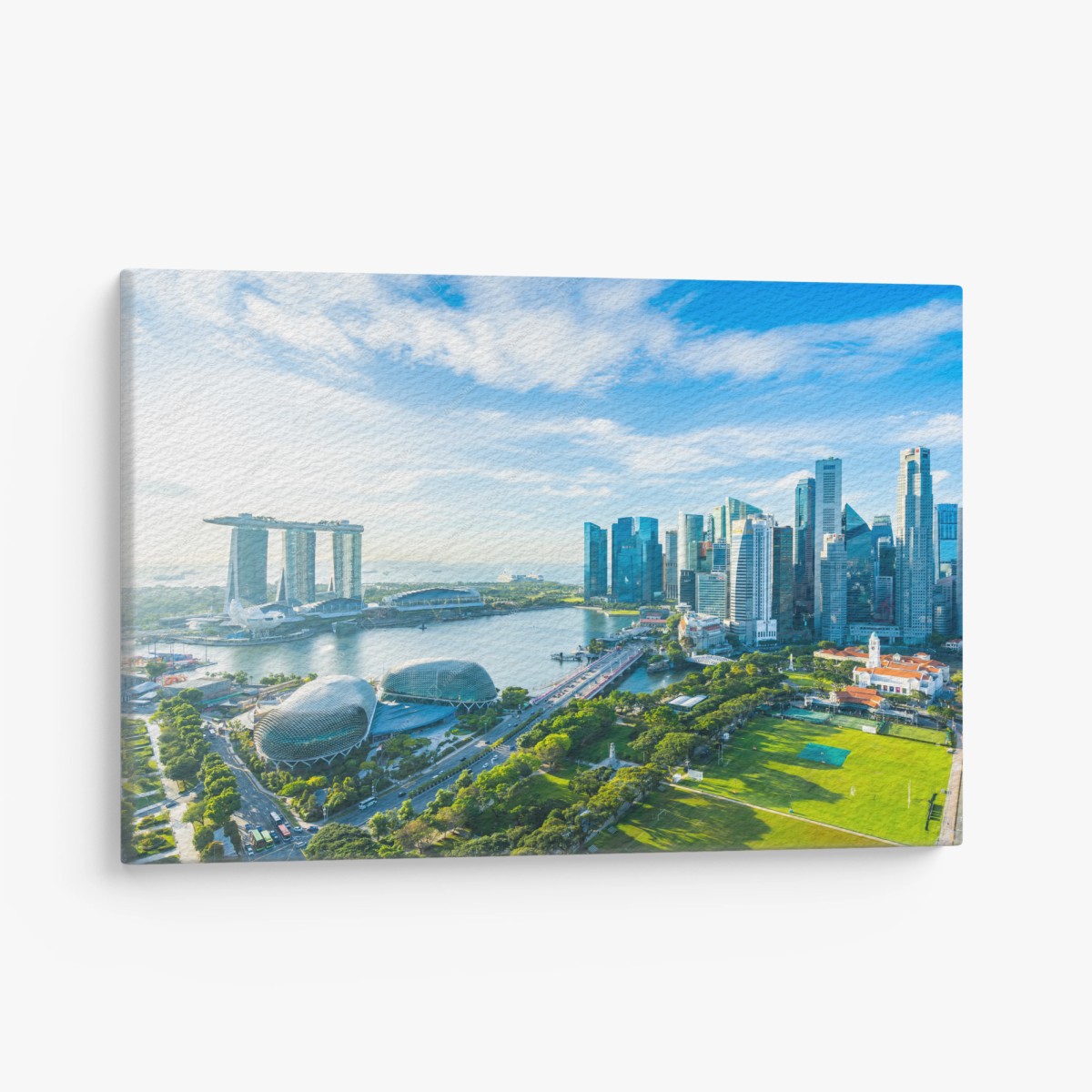 Leinwandbild Singapur skyline über Marina Bay – Wallnifity®