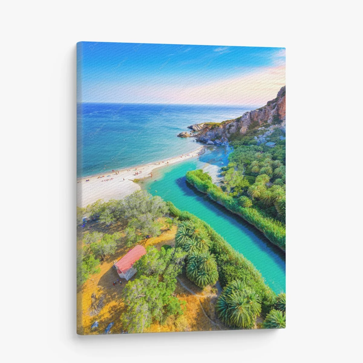 Leinwandbild türkise lagune am strand – Wallnifity® Leinwandbild türkise lagune am strand – Wallnifity®
