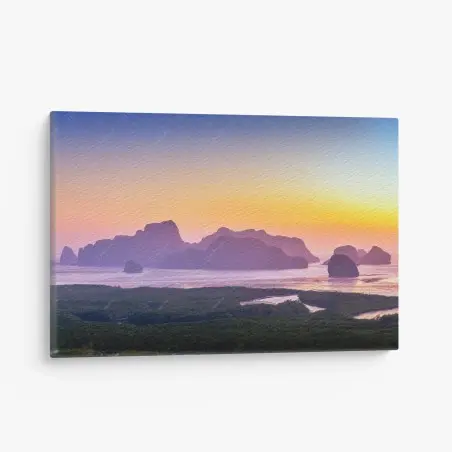 Leinwandbild sonnenaufgang über den inseln von Phang Nga Bay – Wallnifity®