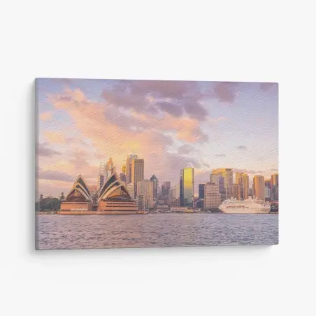 Leinwandbild panorama Sydney bei sonnenuntergang – Wallnifity®