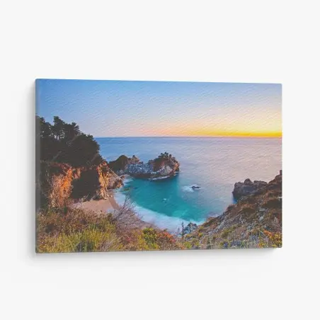 Leinwandbild türkisbucht bei sonnenuntergang – Wallnifity®