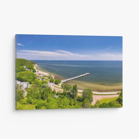 Leinwandbild Gdynia Orłowo strand und pier panorama – Wallnifity®