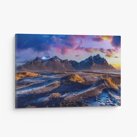 Leinwandbild Vestrahorn sonnenaufgang panorama – Wallnifity®