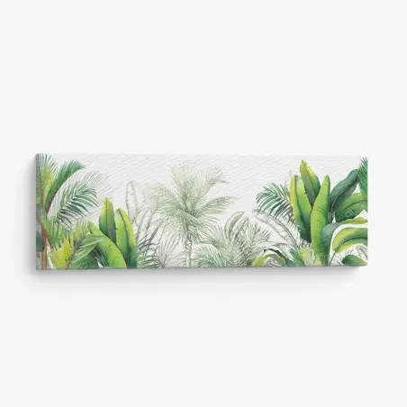 Leinwandbild üppiges tropisches aquarelllaub – Wallnifity®