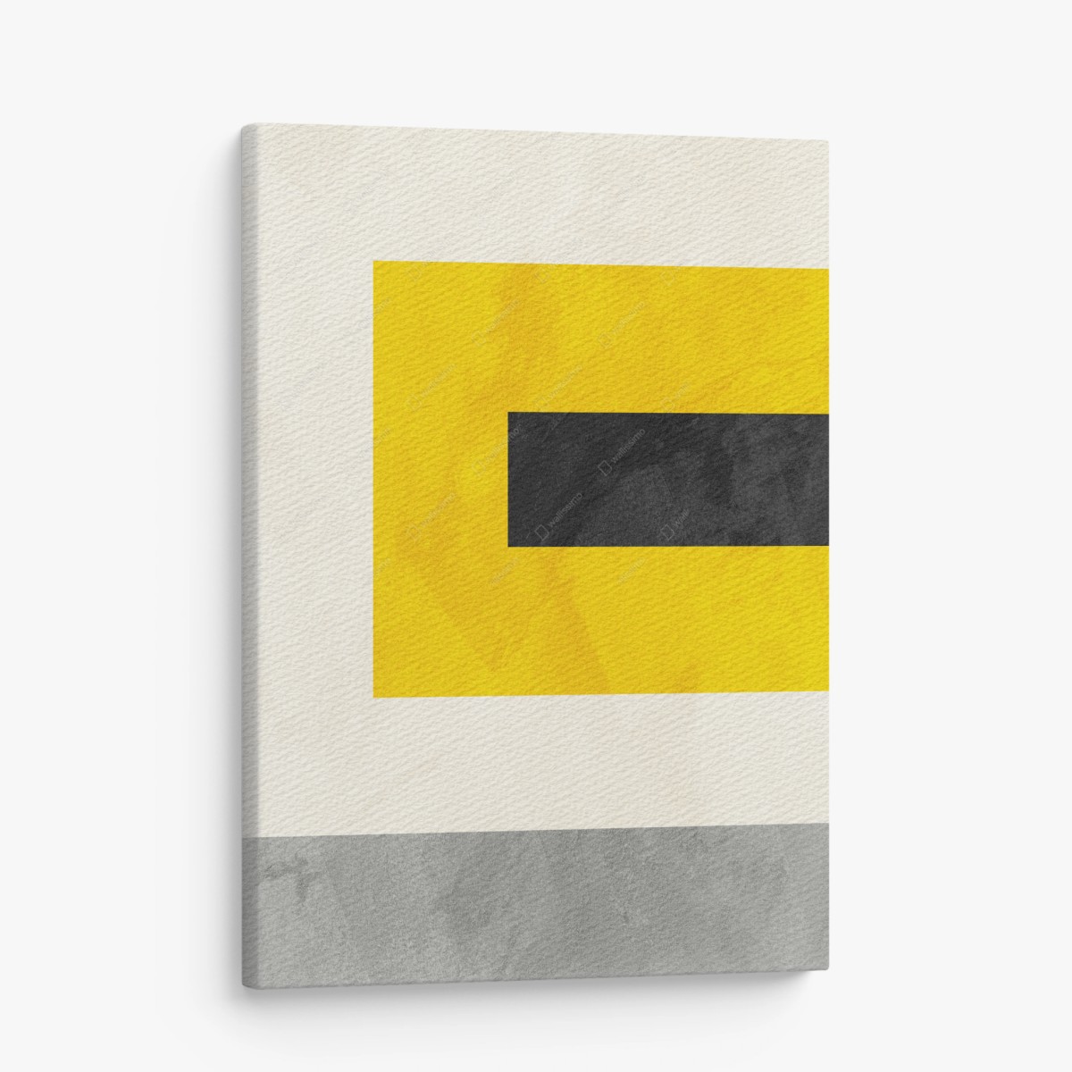 Leinwandbild kräftige gelbe geometrische komposition – Wallnifity®