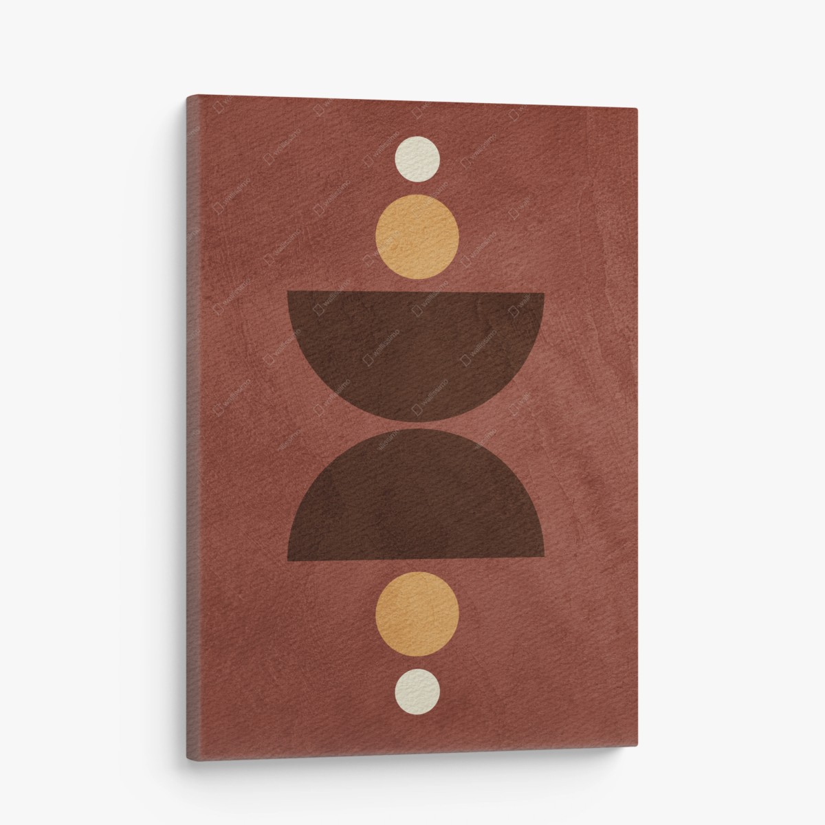 Leinwandbild erdiges geometrisches gleichgewicht – Wallnifity®