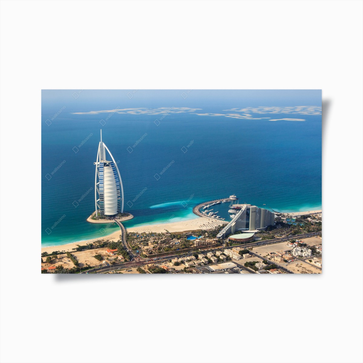 Poster Dubai Burj Al Arab über türkisfarbenem meer – Wallnifity® Poster Dubai Burj Al Arab über türkisfarbenem meer – Wallnifity®