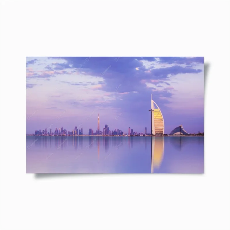 Poster Dubai skyline bei dämmerung – Wallnifity®