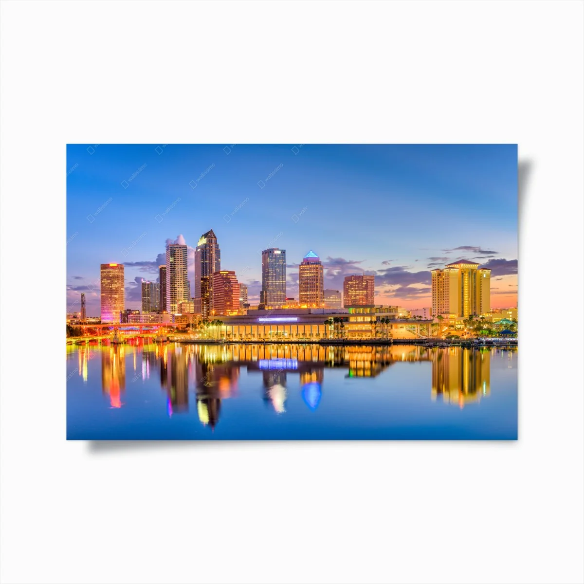 Poster Tampa skyline bei dämmerung – Wallnifity® Poster Tampa skyline bei dämmerung – Wallnifity®