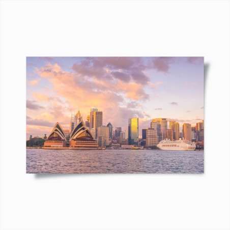 Poster panorama Sydney bei sonnenuntergang – Wallnifity®