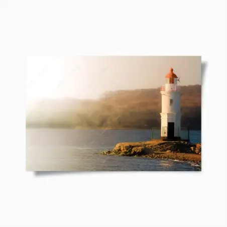 Poster leuchtturm im nebel am meer – Wallnifity®