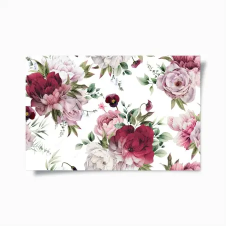Poster aquarell pfingstrosen muster – Wallnifity®