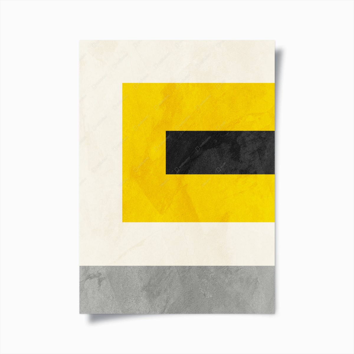 Poster kräftige gelbe geometrische komposition – Wallnifity®