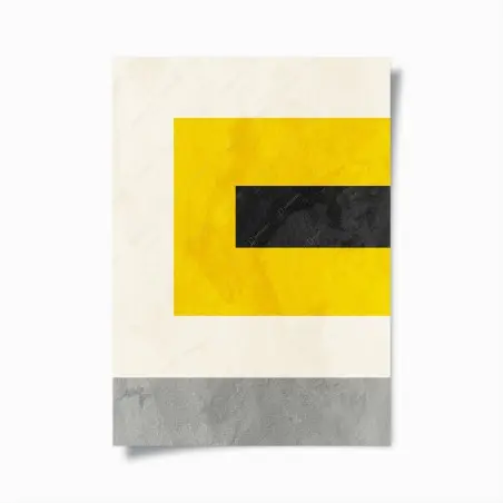 Poster kräftige gelbe geometrische komposition – Wallnifity®
