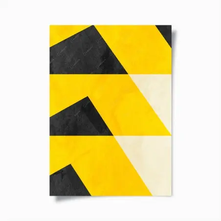 Poster kräftiges gelbes geometrisches muster – Wallnifity®