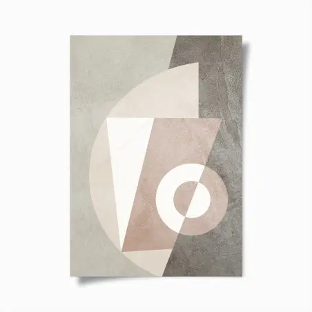 Poster neutrale geometrische komposition in pastell – Wallnifity®