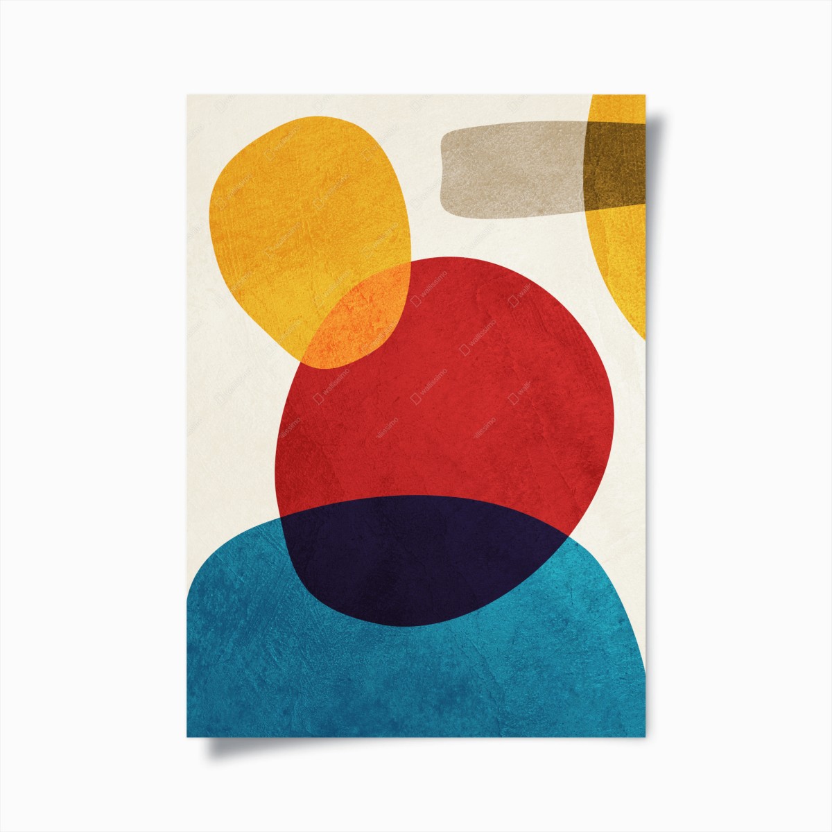 Poster kraftvolle geometrische farbkomposition – Wallnifity®