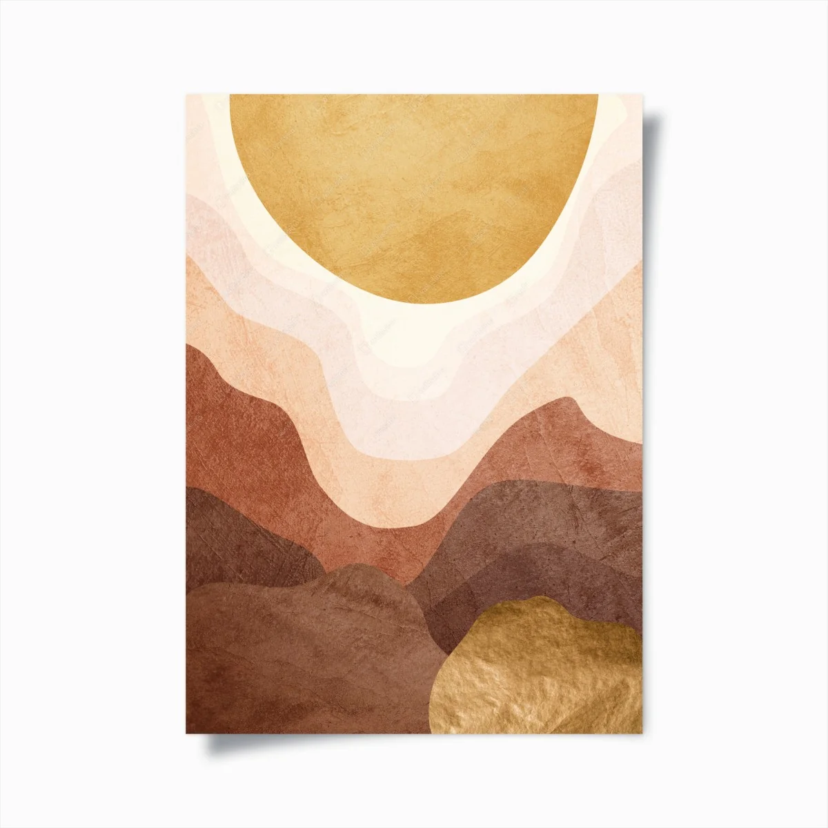 Poster goldene sonne über terrakottahügeln – Wallnifity® Poster goldene sonne über terrakottahügeln – Wallnifity®