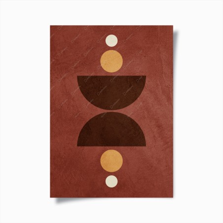 Poster erdiges geometrisches gleichgewicht – Wallnifity®