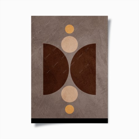 Poster erdige geometrische balance – Wallnifity®