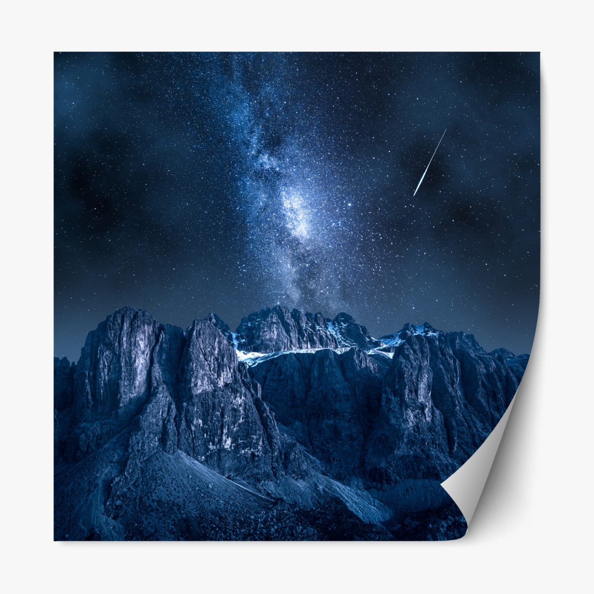Repositionierbarer Aufkleber milchstraße über Passo Gardena, Dolomiten – Wallnifity®