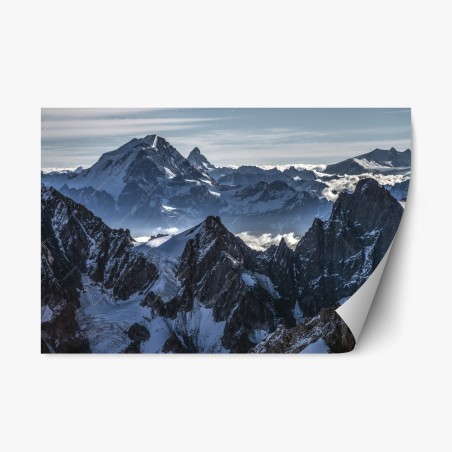 Repositionierbarer Aufkleber majestätisches alpen bergpanorama – Wallnifity®
