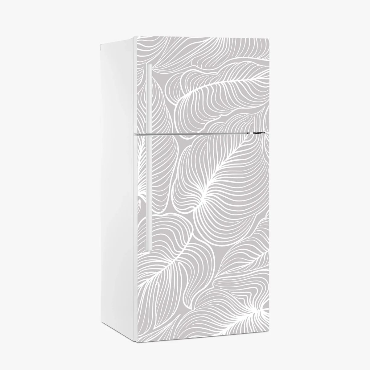 Kühlschrankaufkleber elegantes retro blattlinienmuster – Wallnifity® Kühlschrankaufkleber elegantes retro blattlinienmuster – Wallnifity®