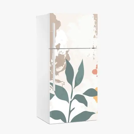 Kühlschrankaufkleber zarter botanischer blattdruck – Wallnifity®