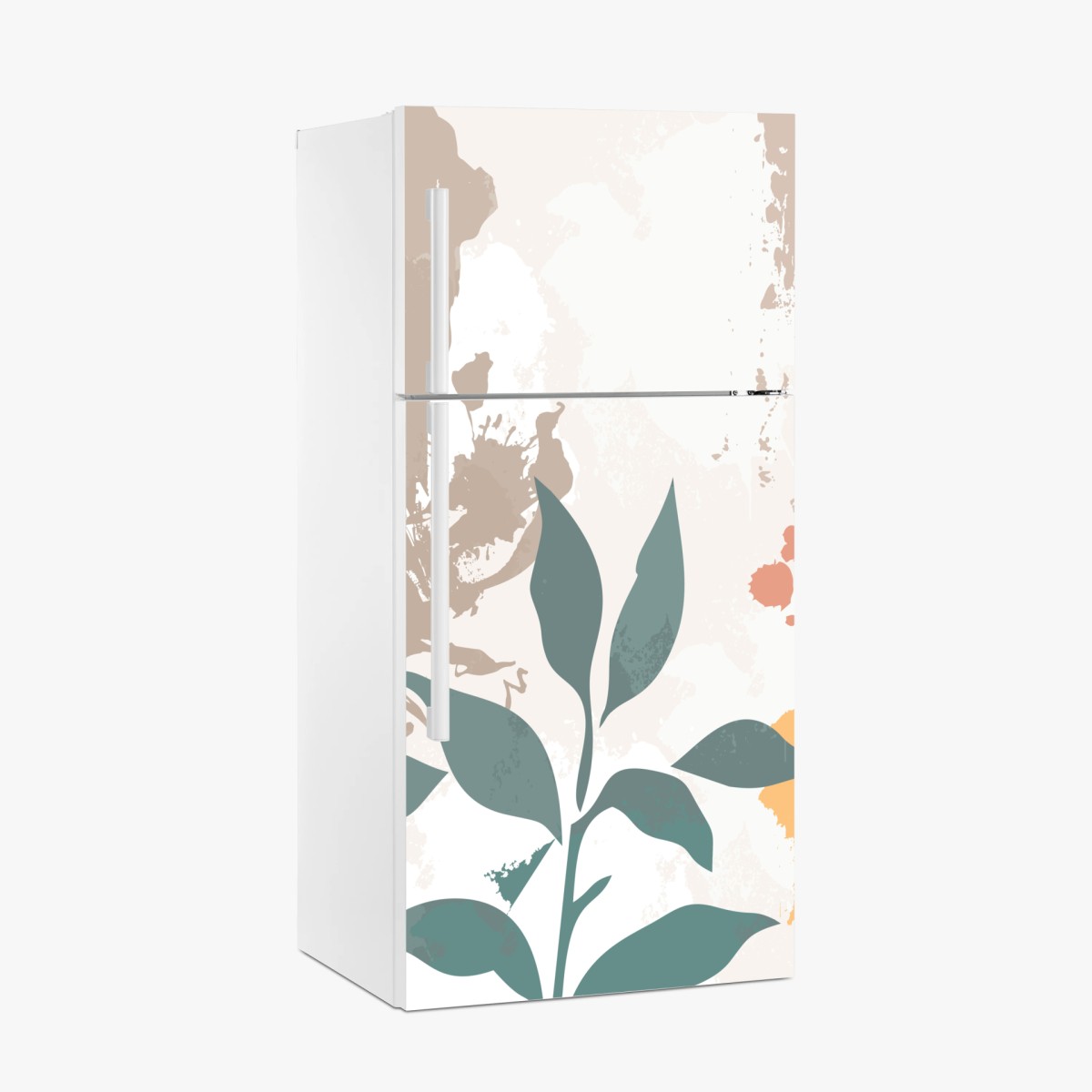 Kühlschrankaufkleber weiche pastell botanische blätter – Wallnifity®