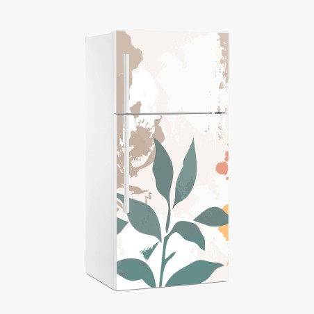 Kühlschrankaufkleber weiche pastell botanische blätter – Wallnifity®