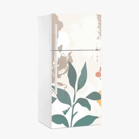 Kühlschrankaufkleber weiche pastell botanische blätter – Wallnifity®