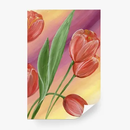 Fototapete pastelliges tulpenbouquet – Wallnifity®