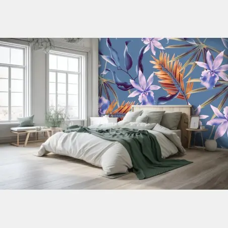 Fototapete tropisches orchideenmotiv – Wallnifity®