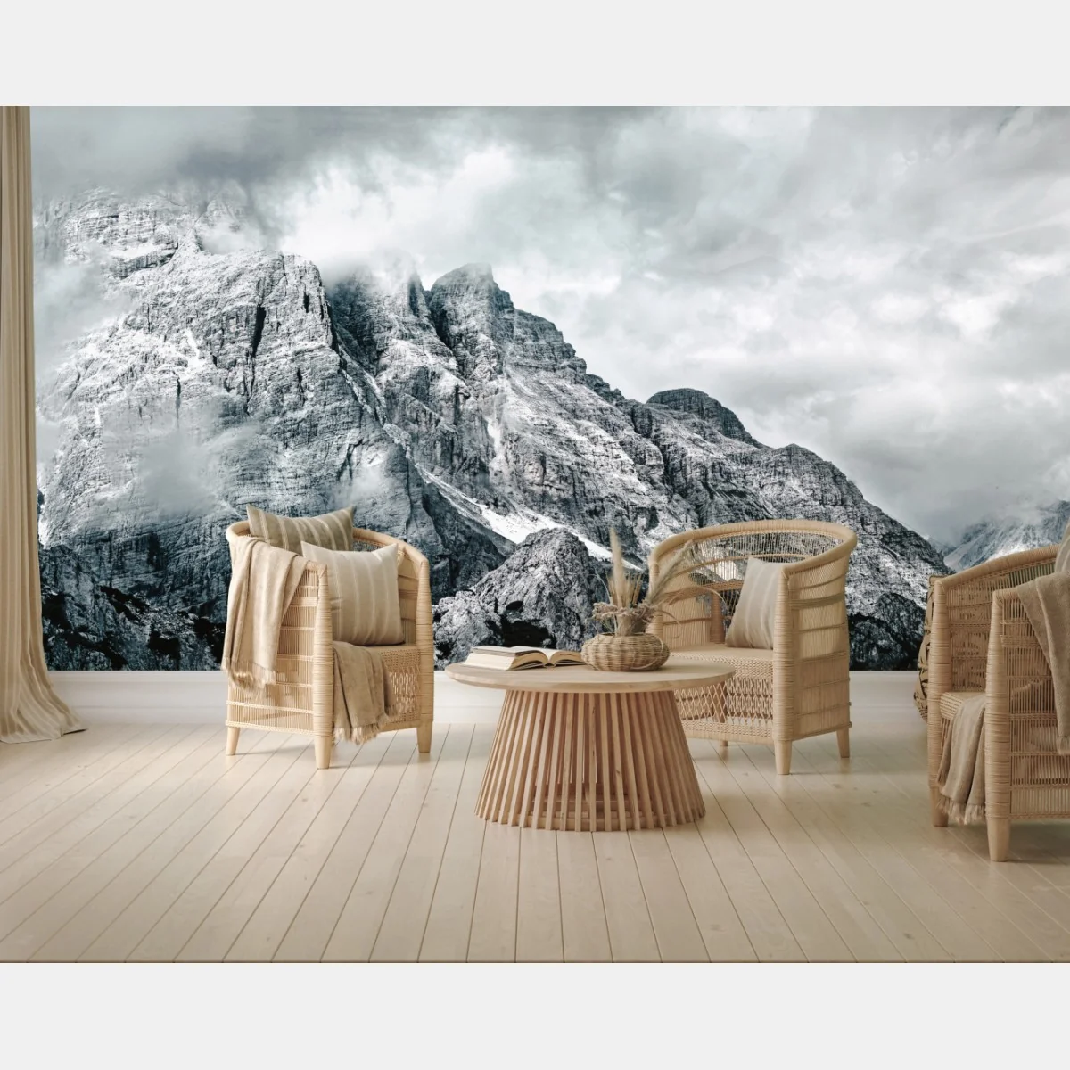 Fototapete monochrome berglandschaft – Wallnifity® Fototapete monochrome berglandschaft – Wallnifity®
