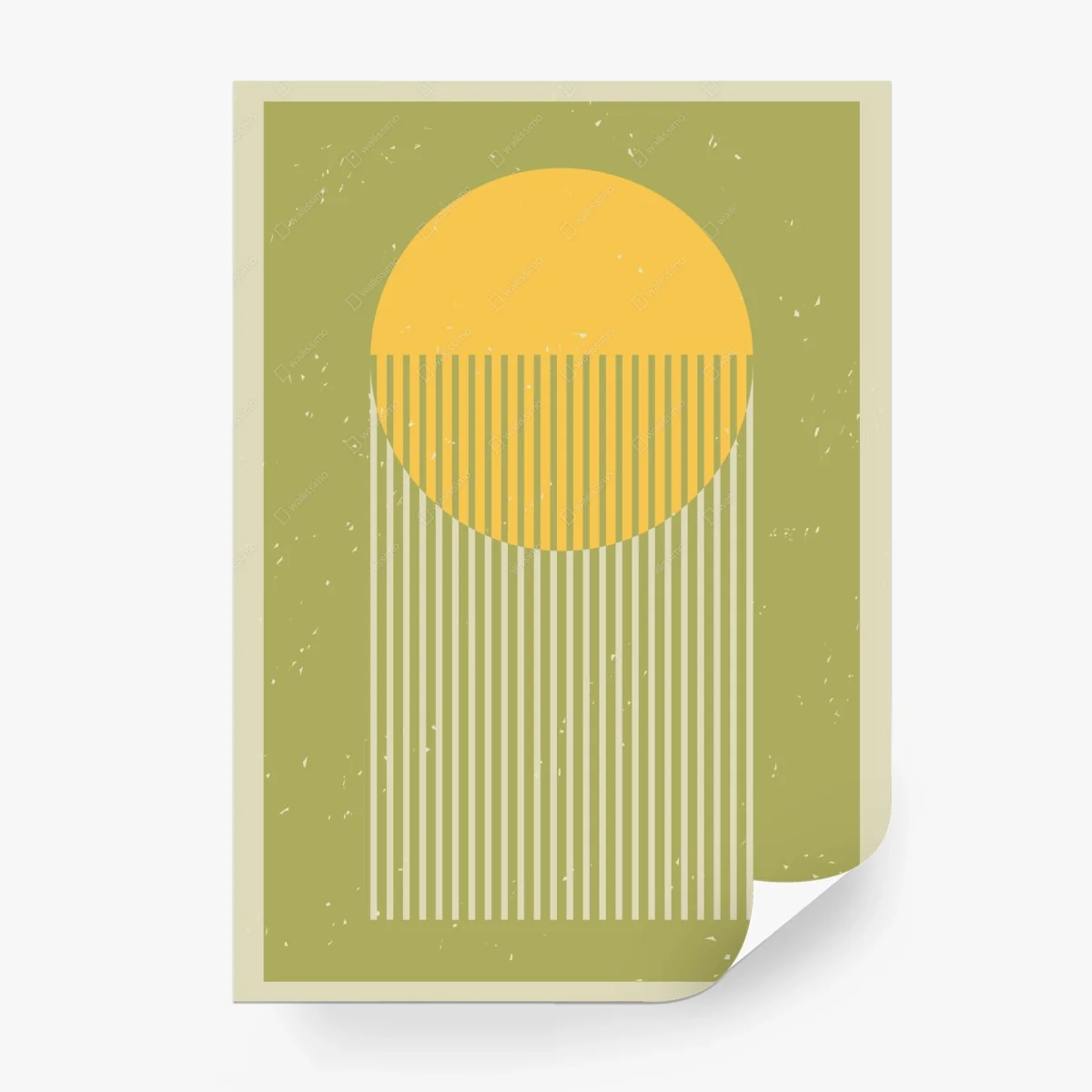 Fototapete goldene sonne geometrisches motiv – Wallnifity®