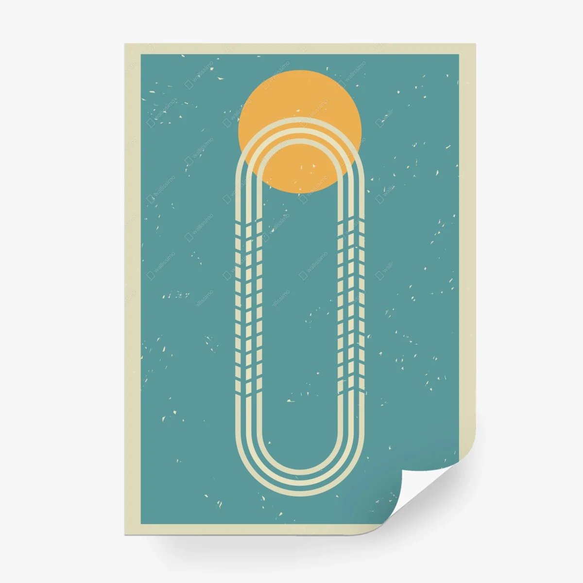 Fototapete retro geometrische sonne – Wallnifity®