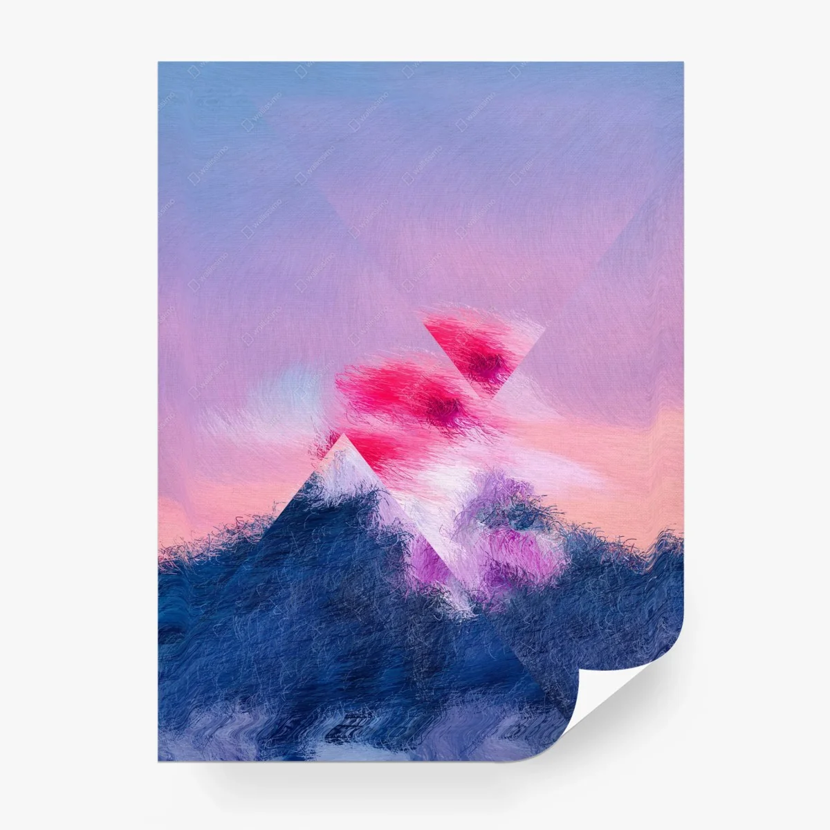 Fototapete pastell geometrische traumlandschaft – Wallnifity®
