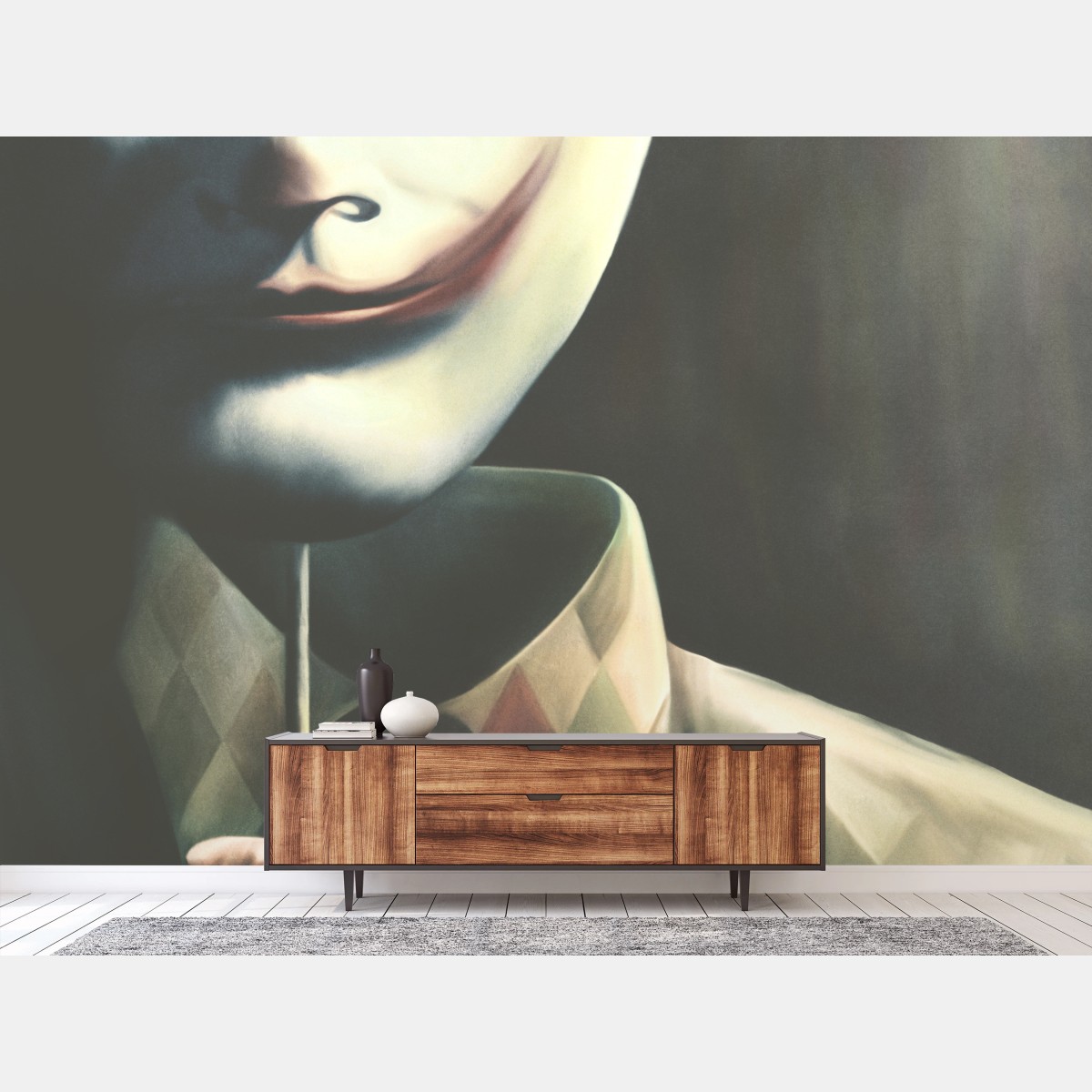 Fototapete geheimnisvolles harlekinporträt – Wallnifity®