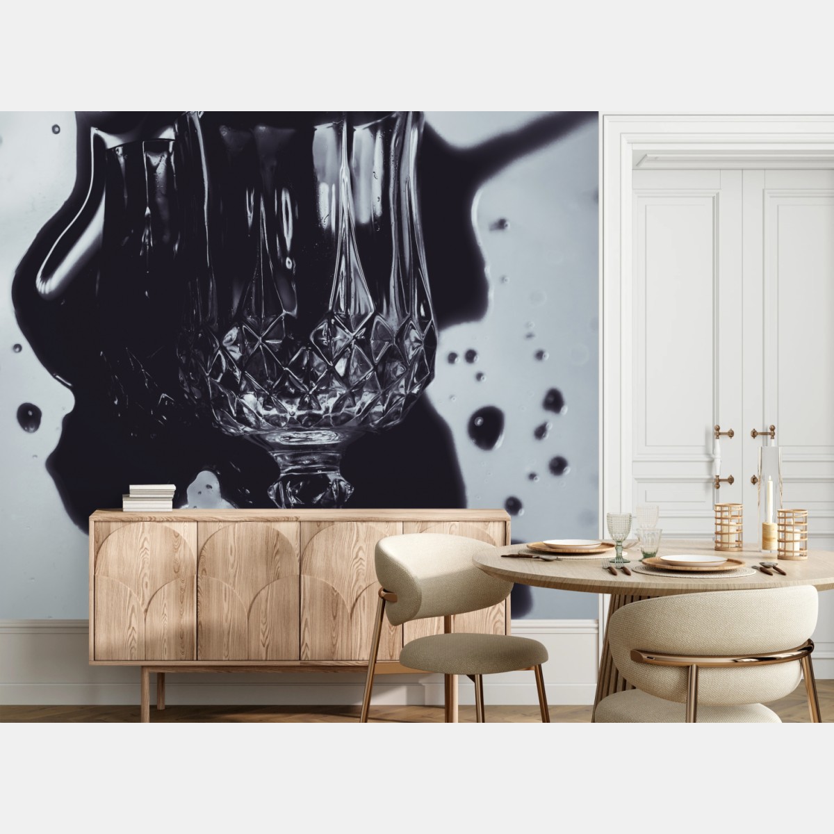 Fototapete kristallglas im spritzmoment – Wallnifity®