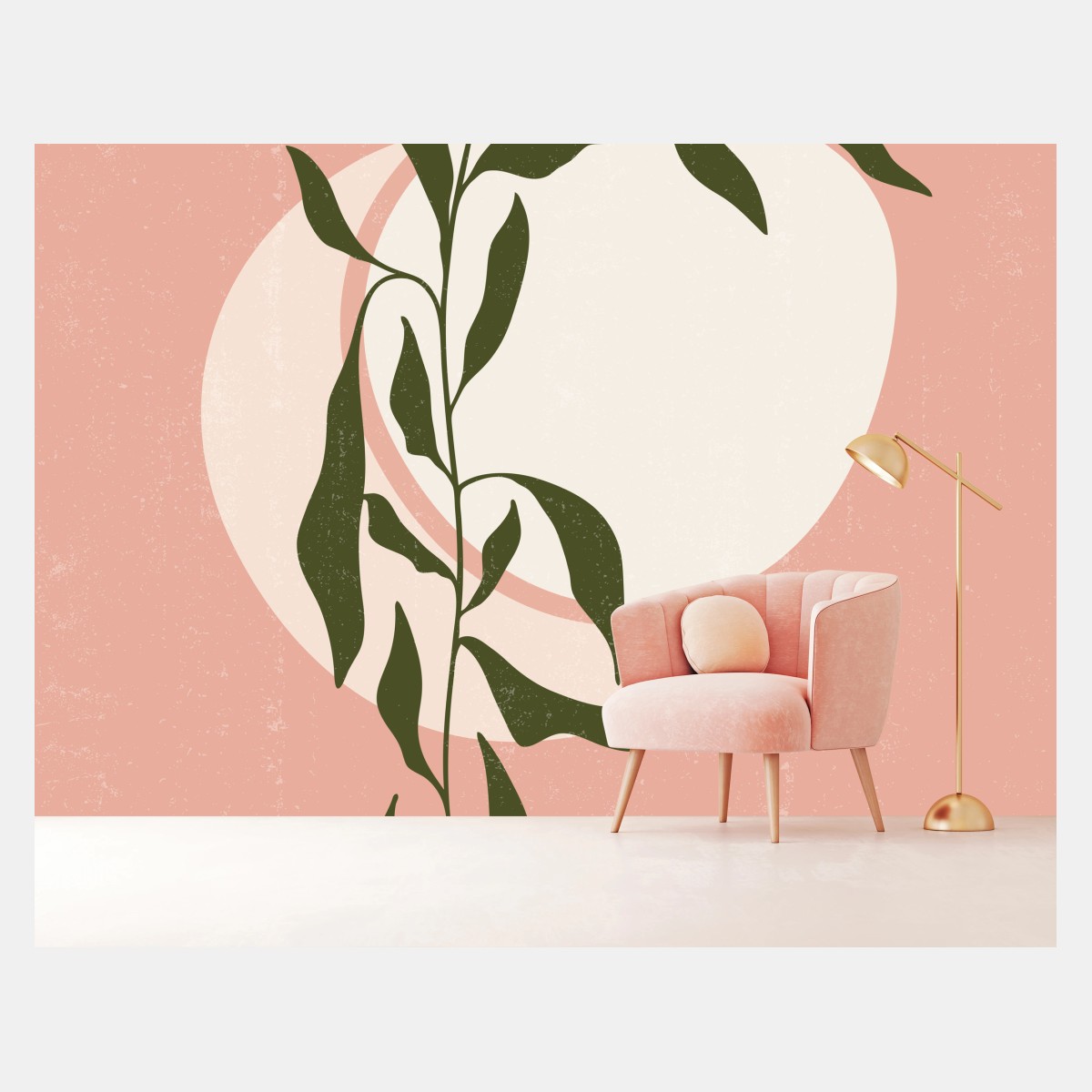 Fototapete boho botanischer abstrakter druck – Wallnifity®
