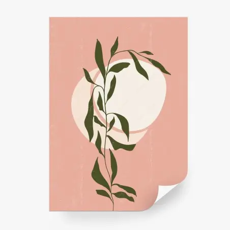Fototapete boho botanischer abstrakter druck – Wallnifity®
