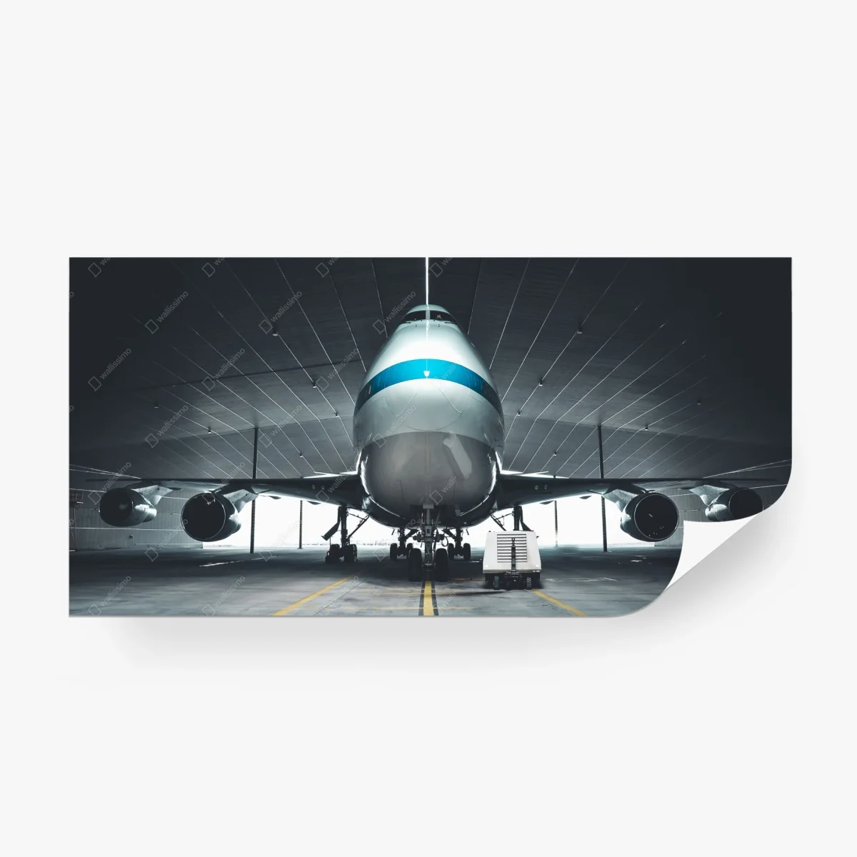 Fototapete frontansicht eines jets im hangar – Wallnifity® Fototapete frontansicht eines jets im hangar – Wallnifity®