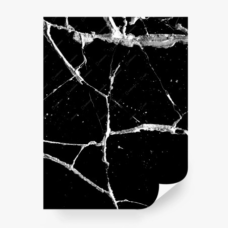 Fototapete schwarze marmormaser mit weißen adern – Wallnifity®