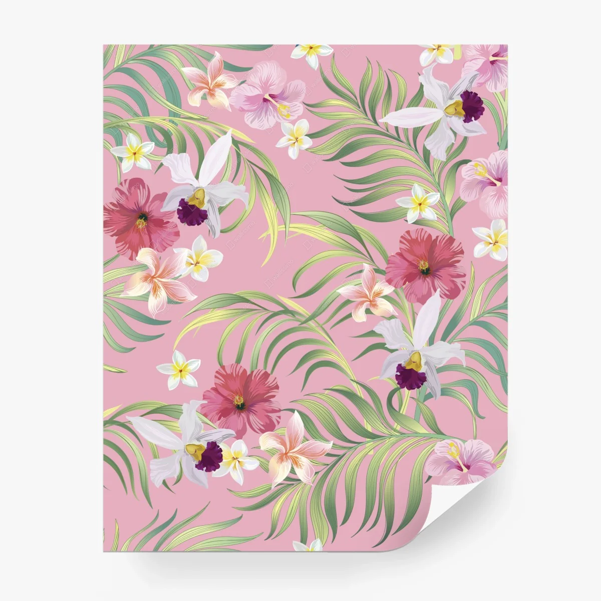 Fototapete pastell tropisches blumenmuster – Wallnifity® Fototapete pastell tropisches blumenmuster – Wallnifity®