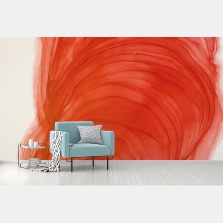 Fototapete roter fließender aquarell abstrakt – Wallnifity®