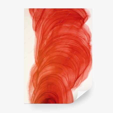 Fototapete roter fließender aquarell abstrakt – Wallnifity®