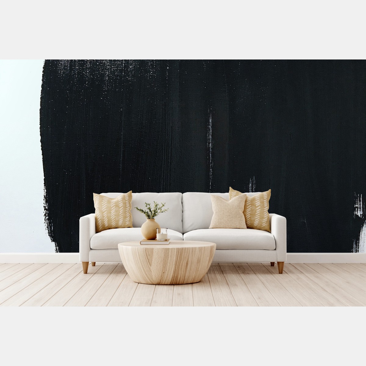 Fototapete kräftige schwarze pinselstriche – Wallnifity®