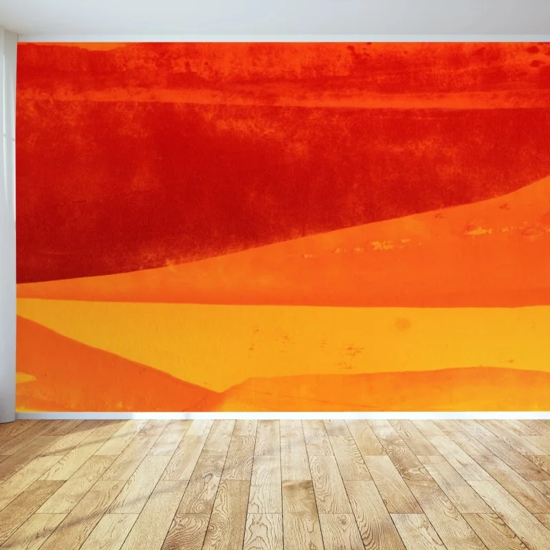 Fototapete warmer horizont abstrakte aquarell – Wallnifity®